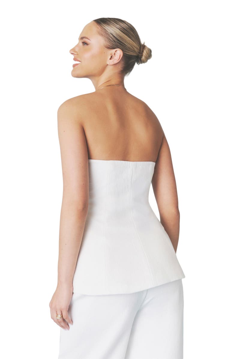 Six Stories Verity Tailored Bandeau Longline Top, Alternate, color, White