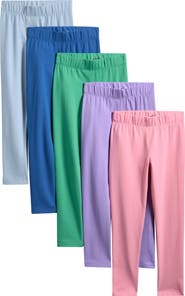 Mini Boden Kids' Assorted 5-Pack Stretch Cotton Blend Leggings