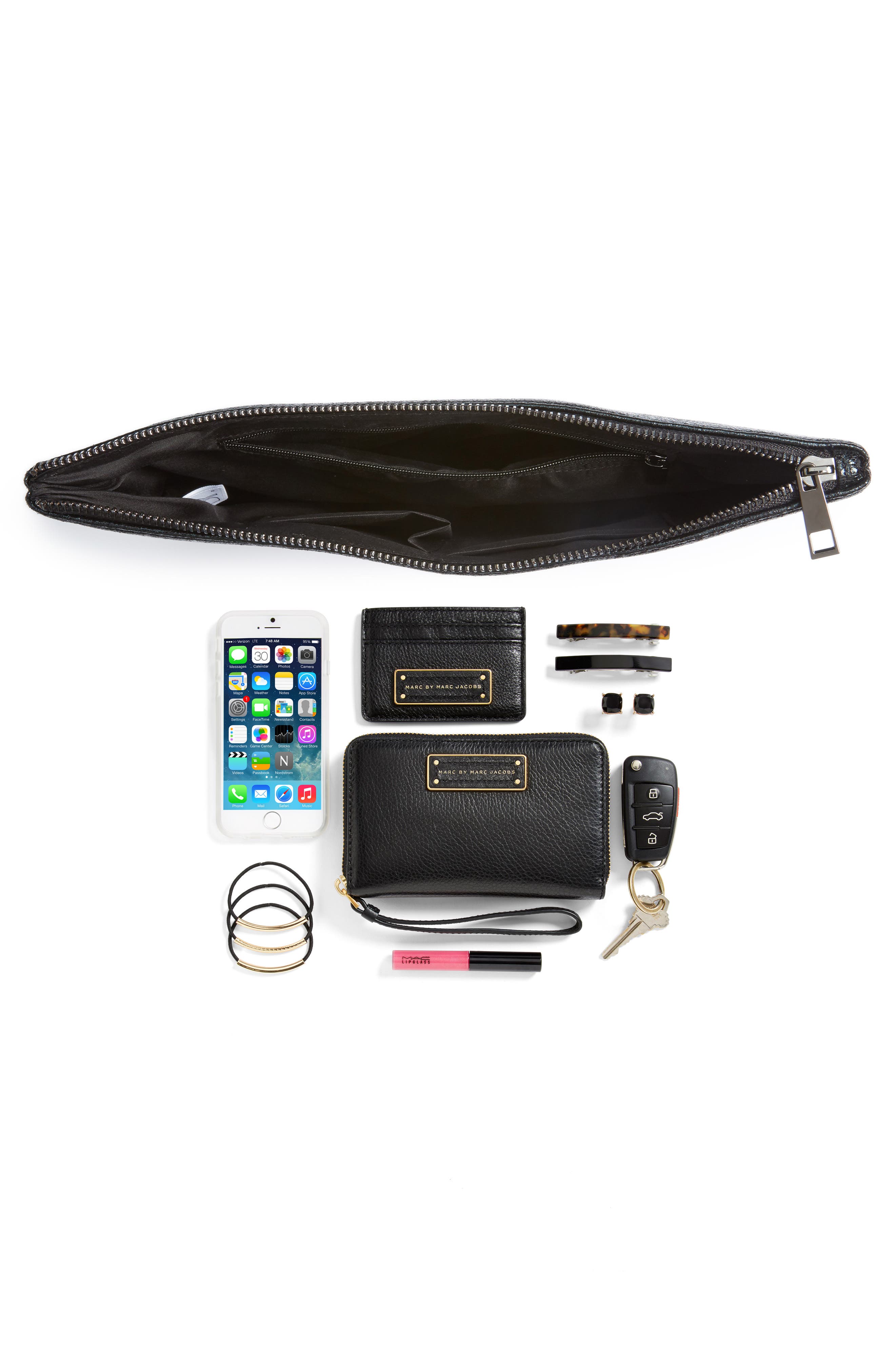 BP. Faux Leather Large Zip Pouch, Alternate, color, 