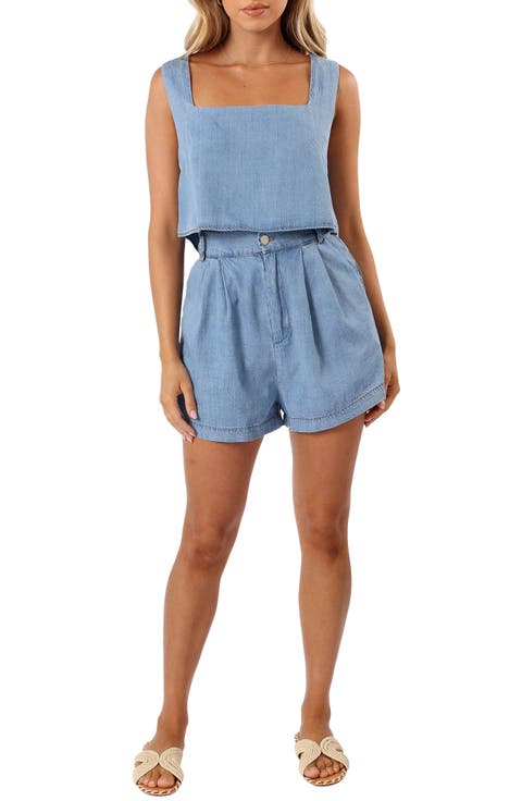 Kingston Two-Piece Denim Tank & Shorts Set