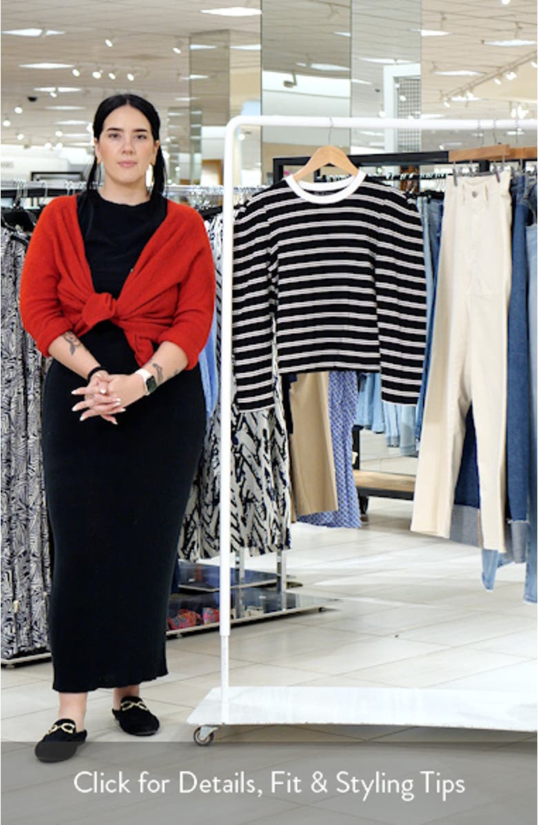 Stripe Puff Sleeve Top, sales video thumbnail