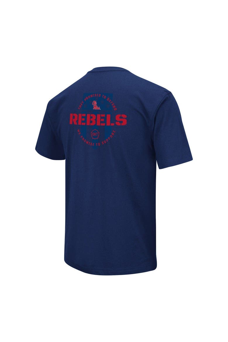 Men's Colosseum Navy Ole Miss Rebels OHT Military Appreciation T-Shirt, Alternate, color, Navy