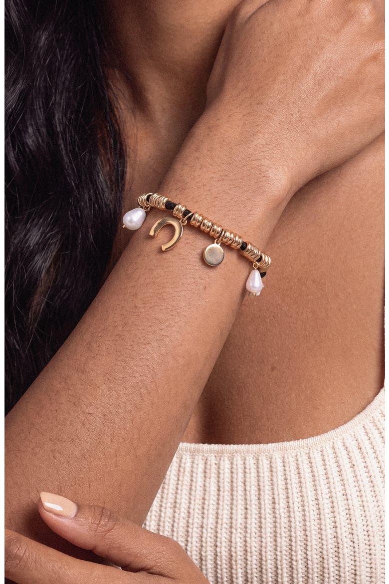 Lucky Cord Charm Bracelet, Alternate, color, GOLD