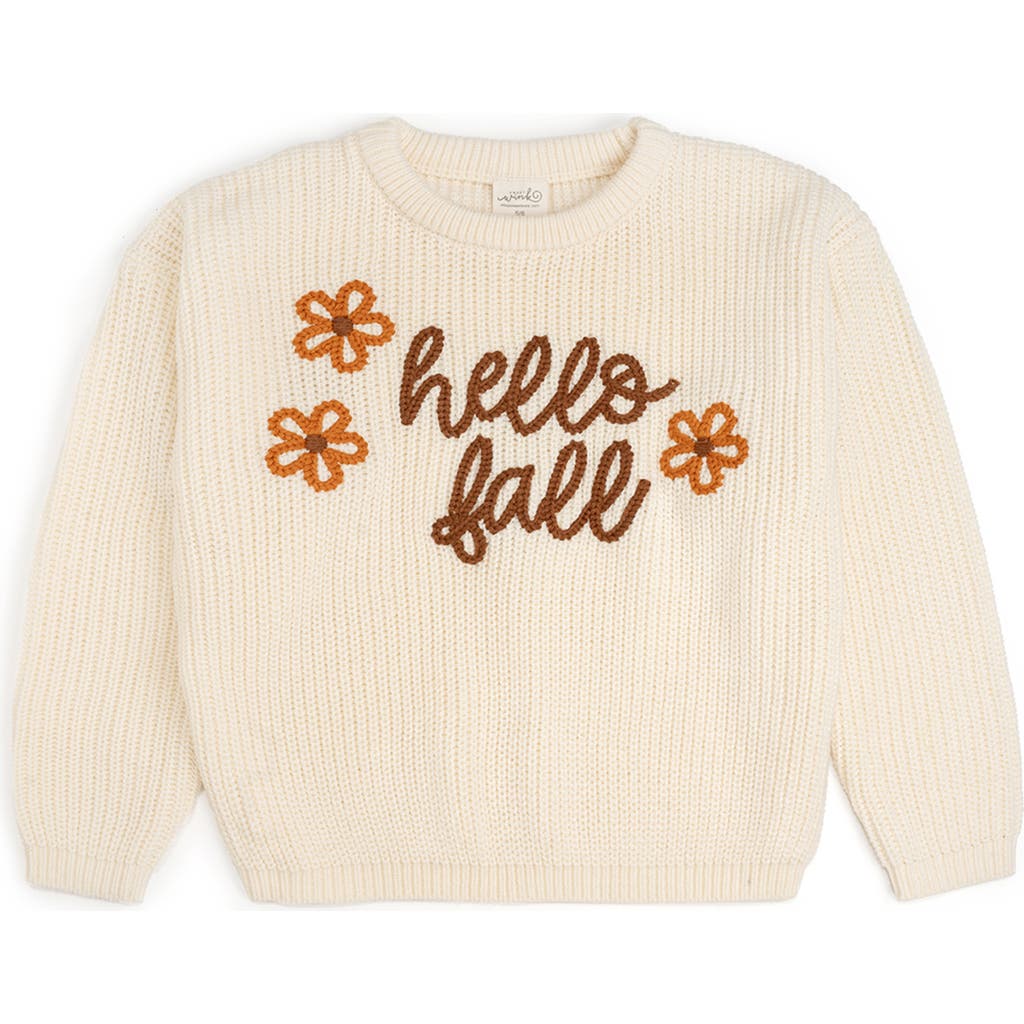 Sweet Wink Hello Fall Knit Sweater In Neutral