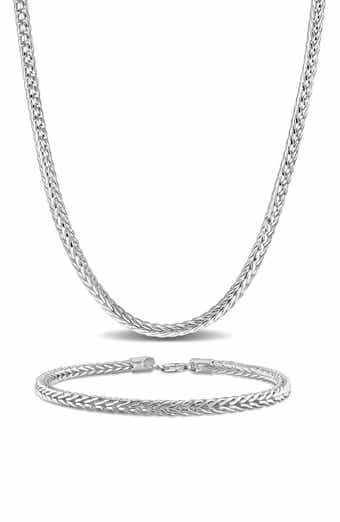 DELMAR 4.2mm Foxtail Chain Necklace & Bracelet Set