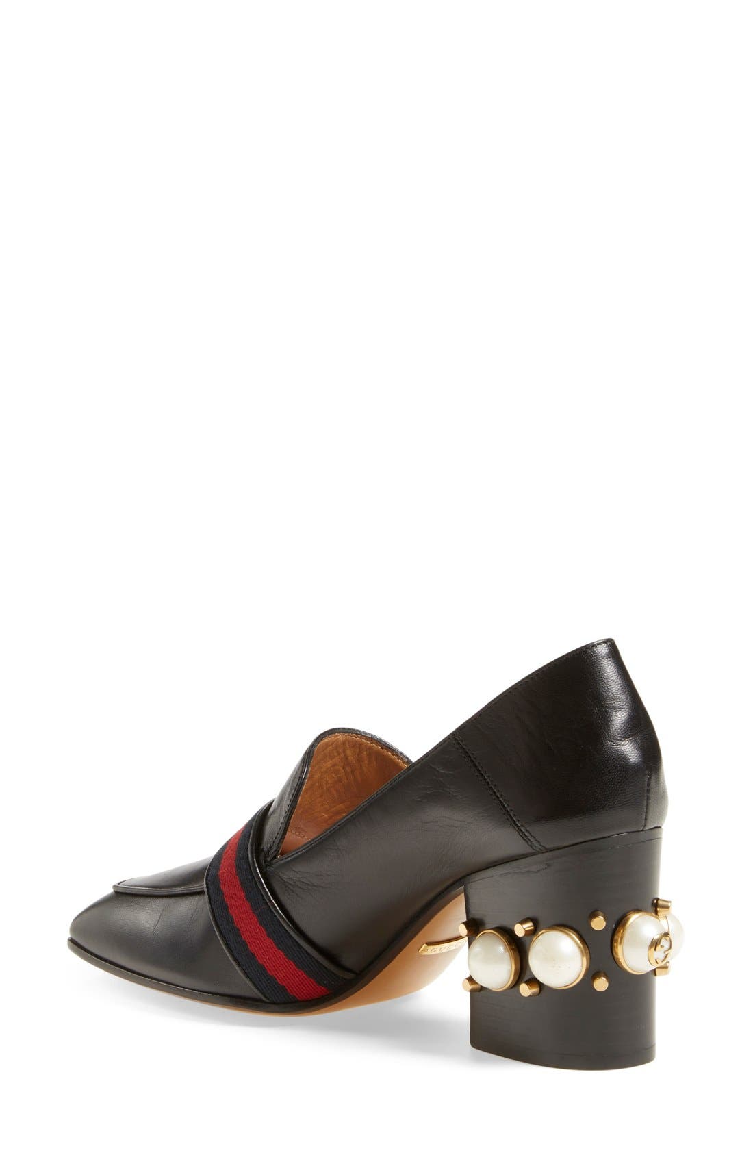Gucci Square Toe Loafer Pump, Alternate, color, 