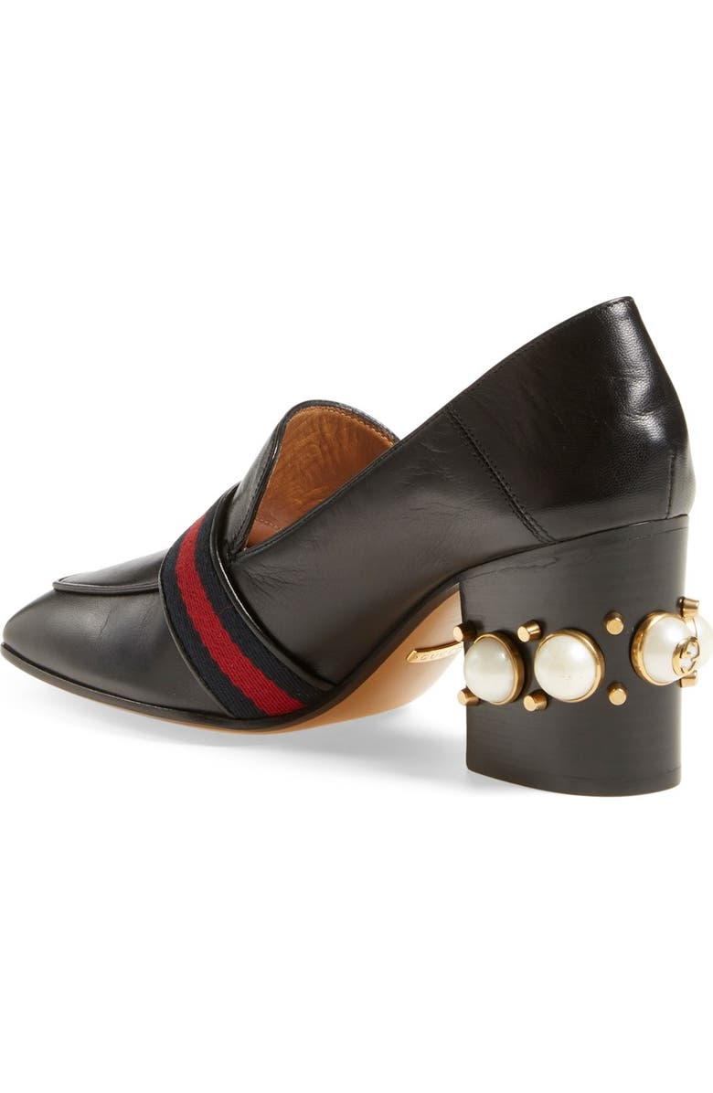 Gucci Square Toe Loafer Pump, Alternate, color,