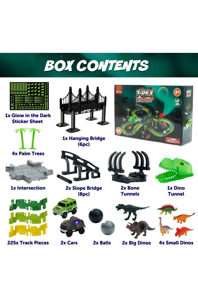 USA Toyz Dinosaur Race Tracks for Kids- 262pk, Alternate, color, Multi Color