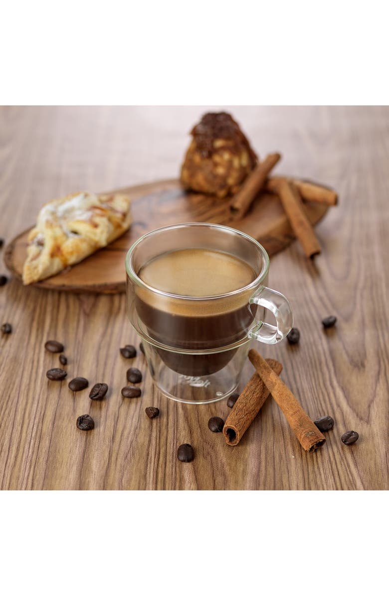 JoyJolt Stoiva Stackable Double Wall Espresso Cup - Set of 4, Alternate, color, Clear