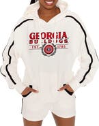 GAMEDAY COUTURE Women's Gameday Couture Cream Georgia Bulldogs Down, Set, Go Pullover Hoodie and Shorts Set