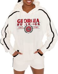 GAMEDAY COUTURE Women's Gameday Couture Cream Georgia Bulldogs Down, Set, Go Pullover Hoodie and Shorts Set
