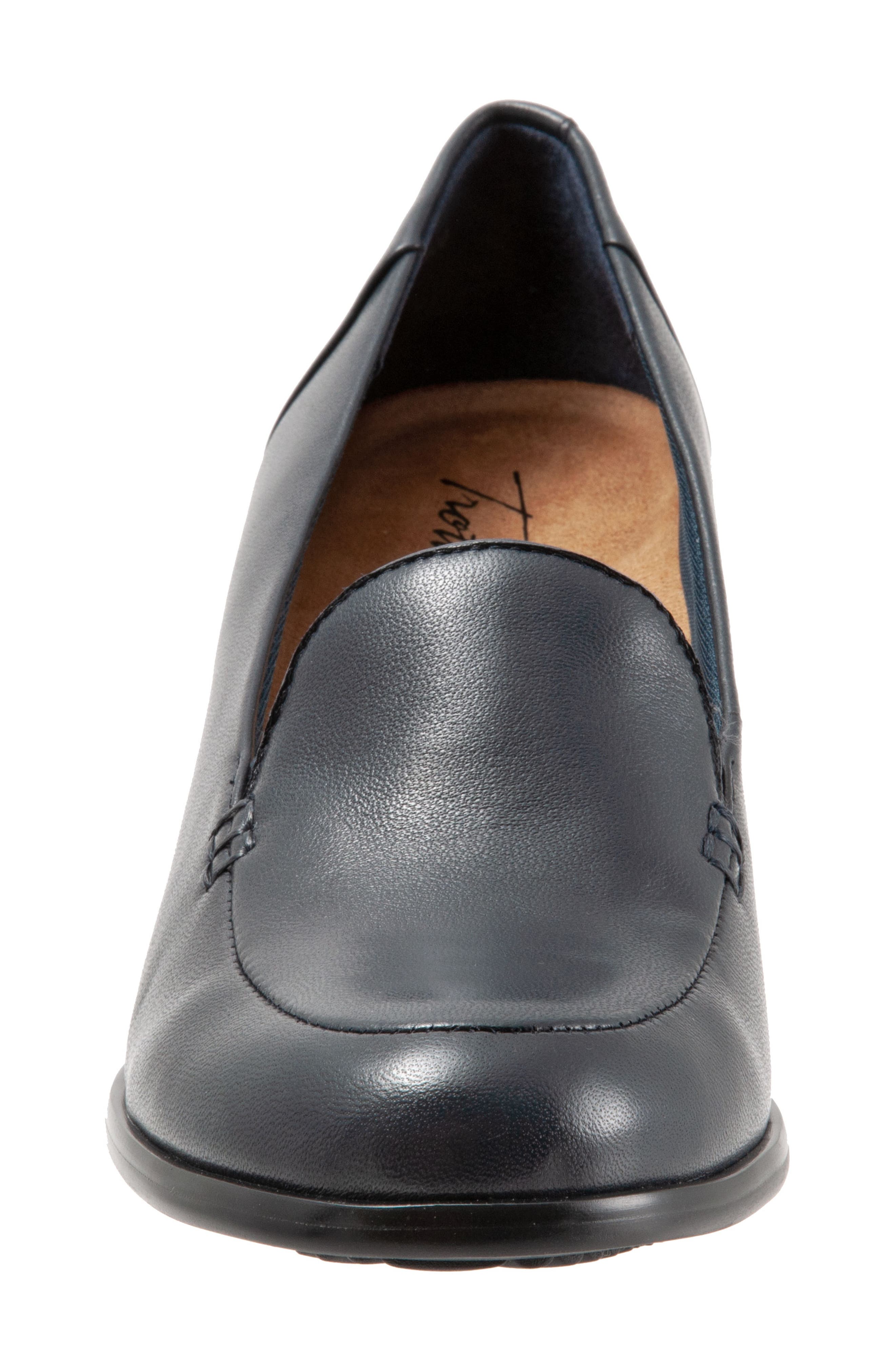 Quincy Loafer Pump, Alternate, color, NAVY LEATHER