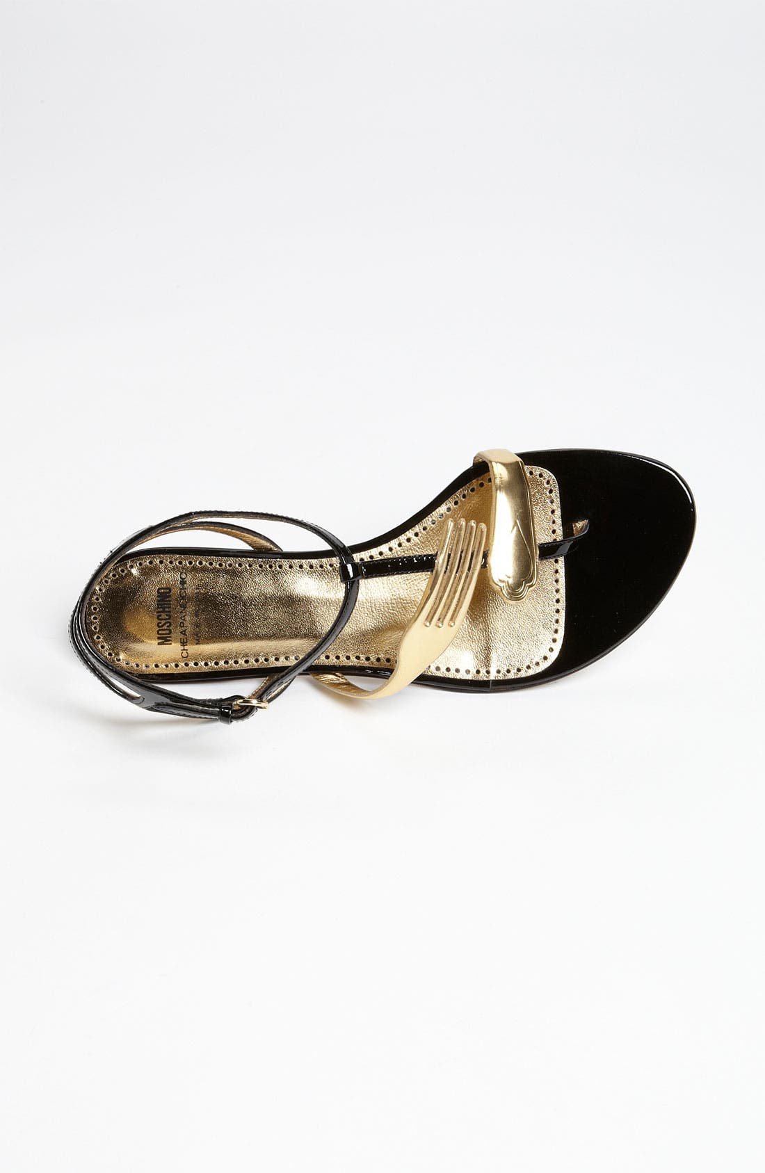 Cheap & Chic 'Utensil' Sandal, Alternate, color, BLACK/ GOLD