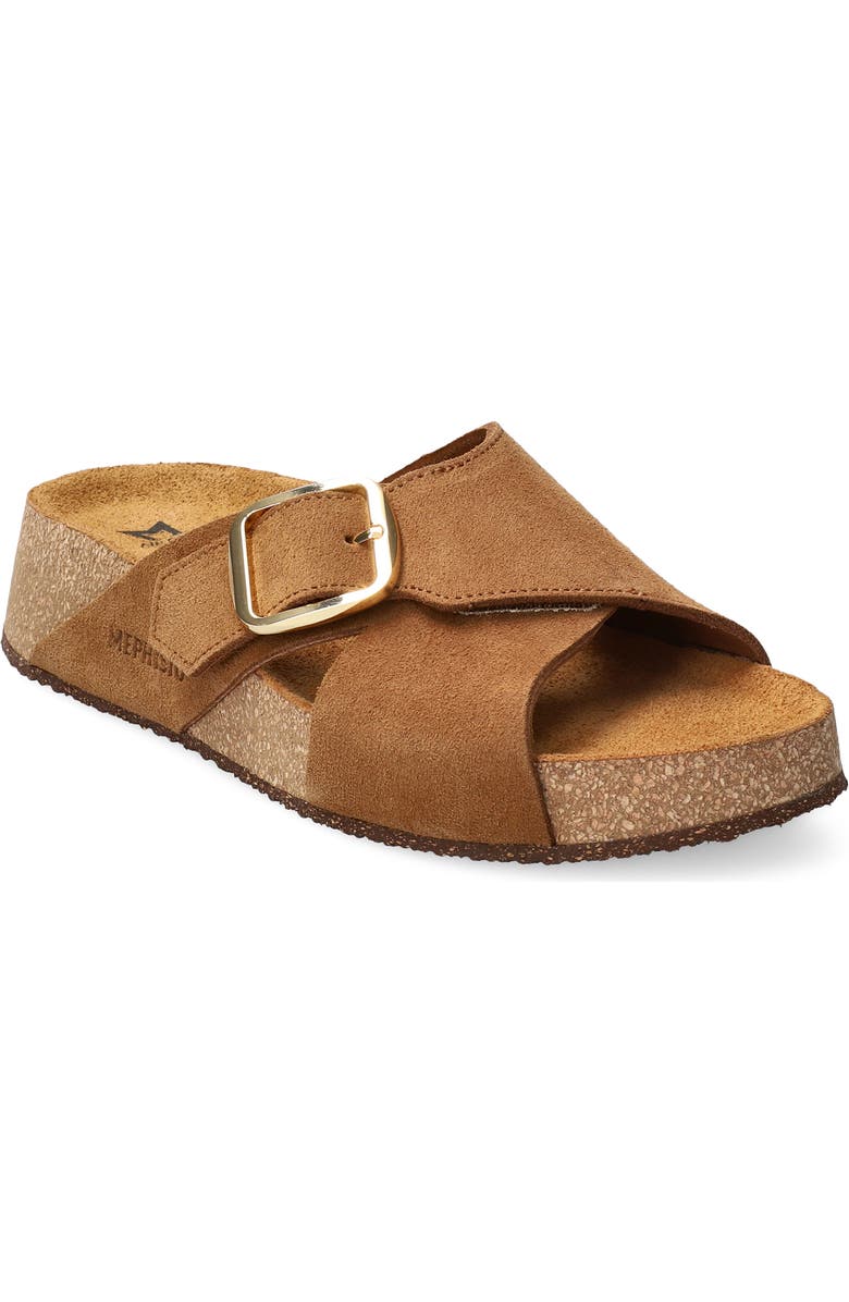 Mephisto Berrie Buckle Strap Slide Sandal, Main, color,