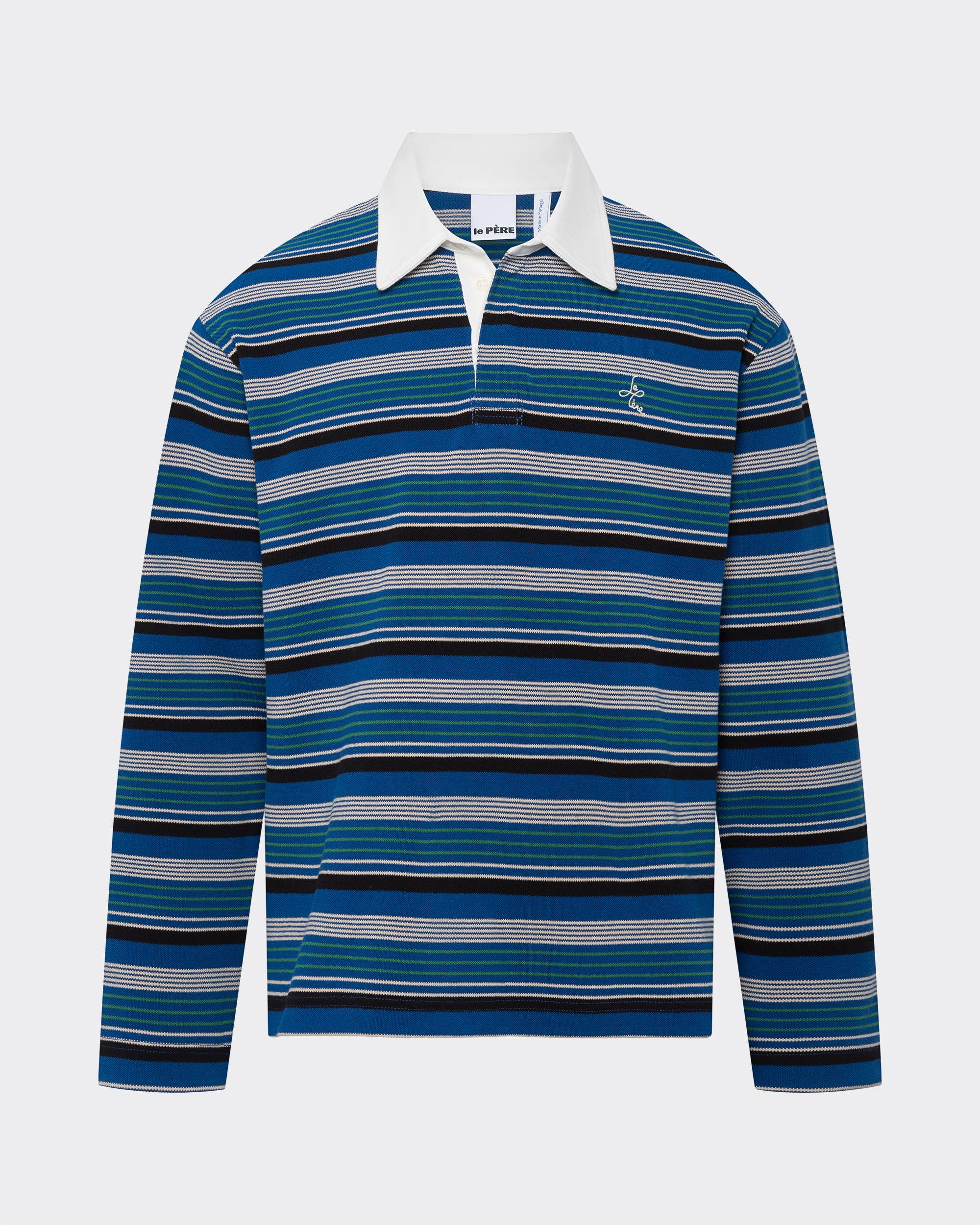 selected Blue Multi Stripe