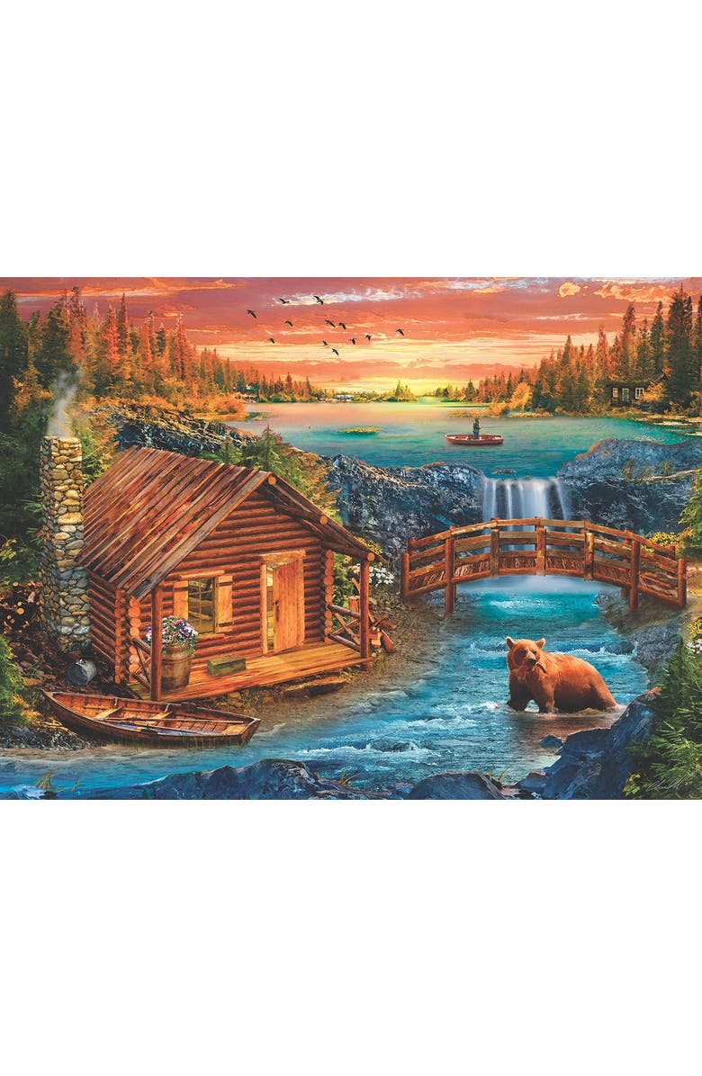 Sunsout Fall Mountain Cabin 1000 piece Jigsaw Puzzle for Adults, Alternate, color, Multicolor