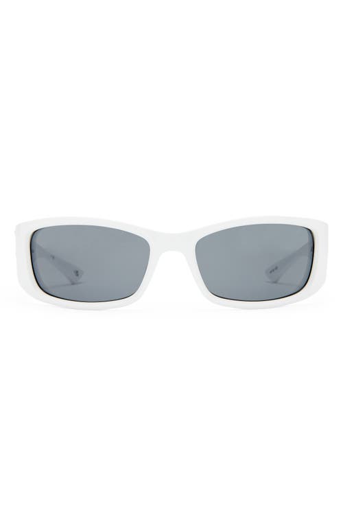 Le Specs Du Jour 60mm Rectangular Sunglasses In Gray