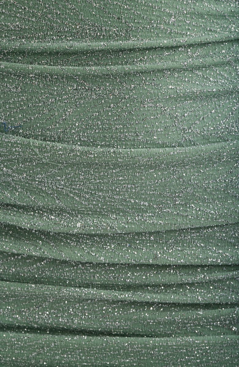 Emerald Sundae Glitter Mermaid Gown, Alternate, color, Sage