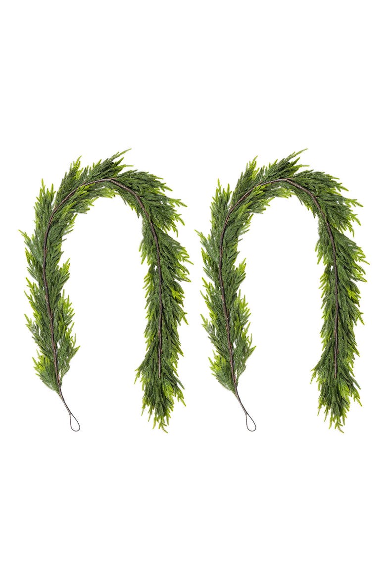 Set of 2 Artificial Christmas PE Dripping Garland, Alternate, color, Green