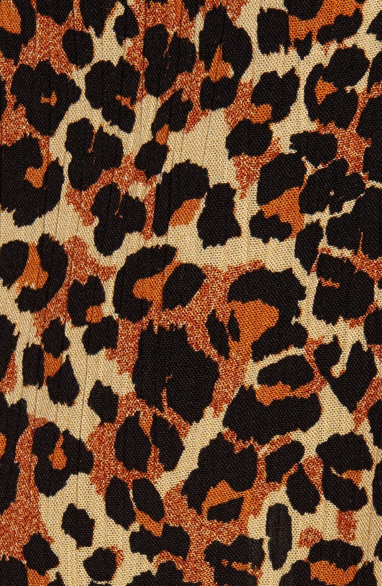 Band of Gypsies Bronzite Asymmetrical Leopard Print Skirt, Alternate, color, 