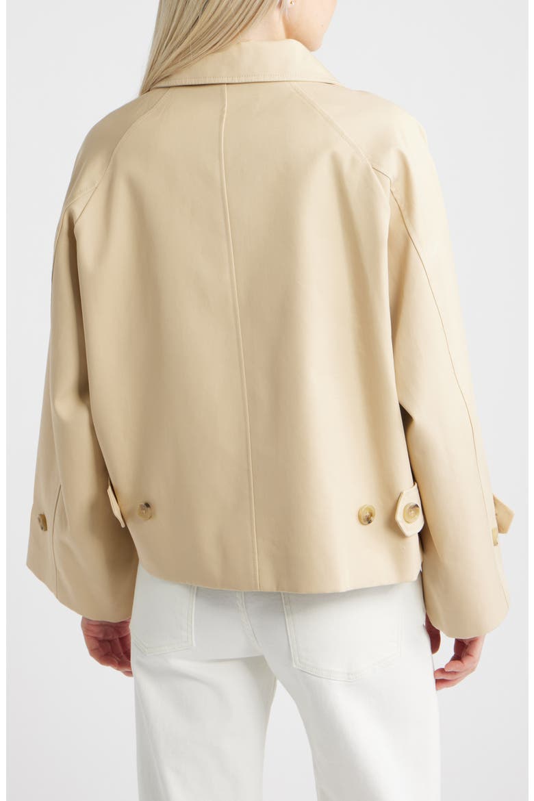 Cuba Oversize Short Cotton Trench Coat, Alternate, color, BEIGE