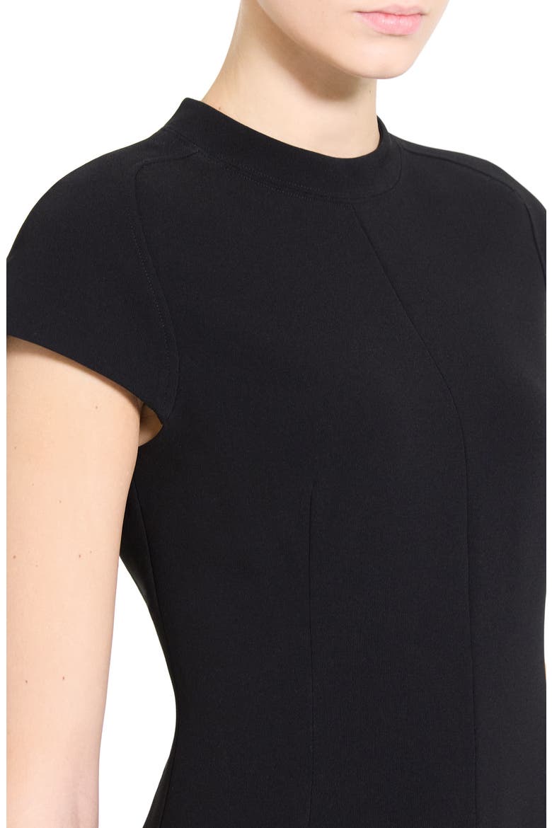 Raglan Mock Neck Shift Minidress, Alternate, color, BLACK - 001