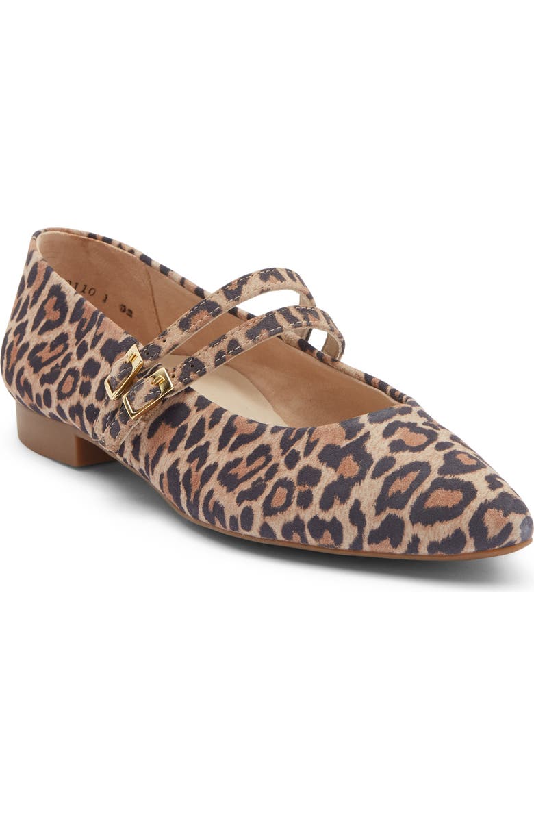 Paul Green Stella Pointed Toe Flat, Main, color, Leopard
