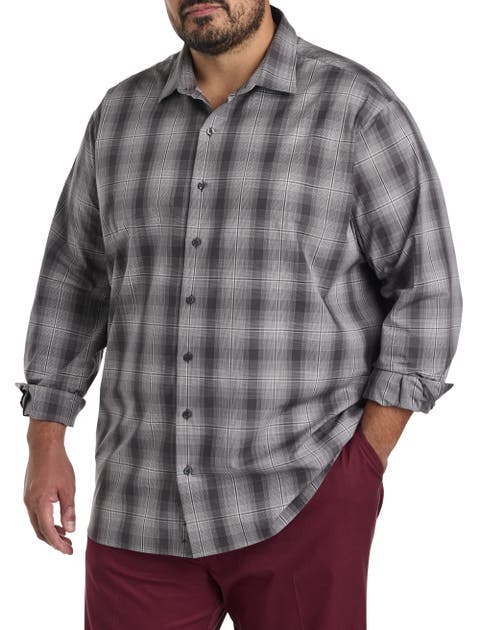 Big & Tall Large Plaid Sport Shirt