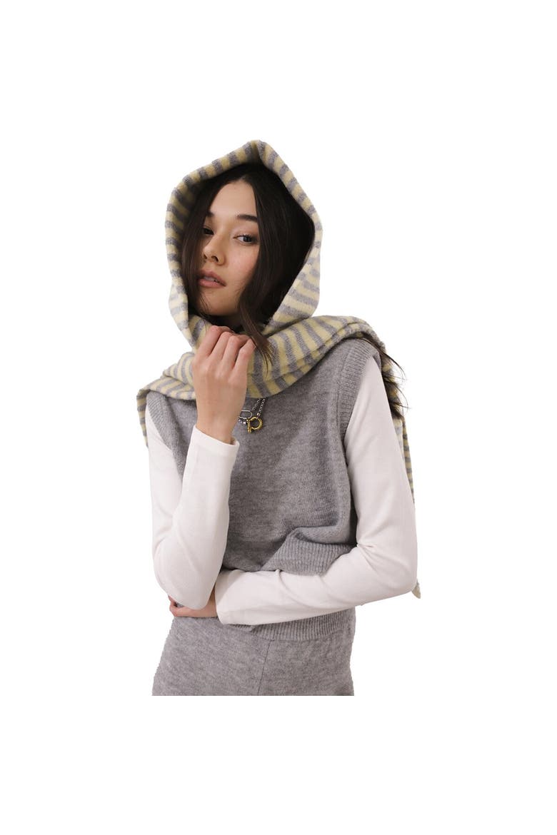 Hooded Scarf, Main, color, Heather Grey stripe