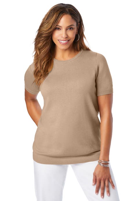 Fine Gauge Crewneck Shell (Plus)