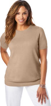 Jessica London Fine Gauge Crewneck Shell