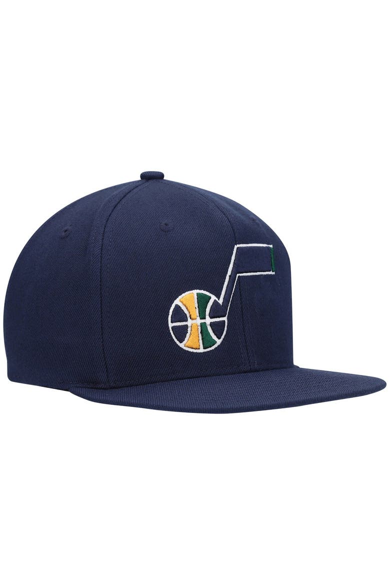 Men's Mitchell & Ness Navy Utah Jazz Ground Snapback Hat, Alternate, color, Navy