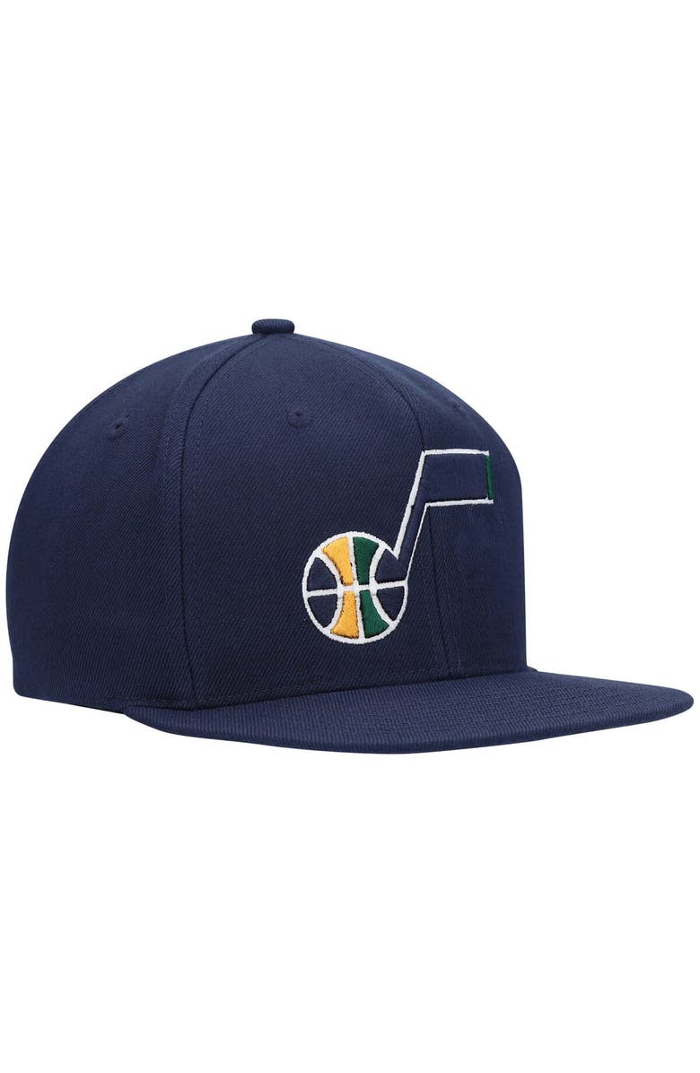 Mitchell & Ness Men's Mitchell & Ness Navy Utah Jazz Ground Snapback Hat, Alternate, color, 