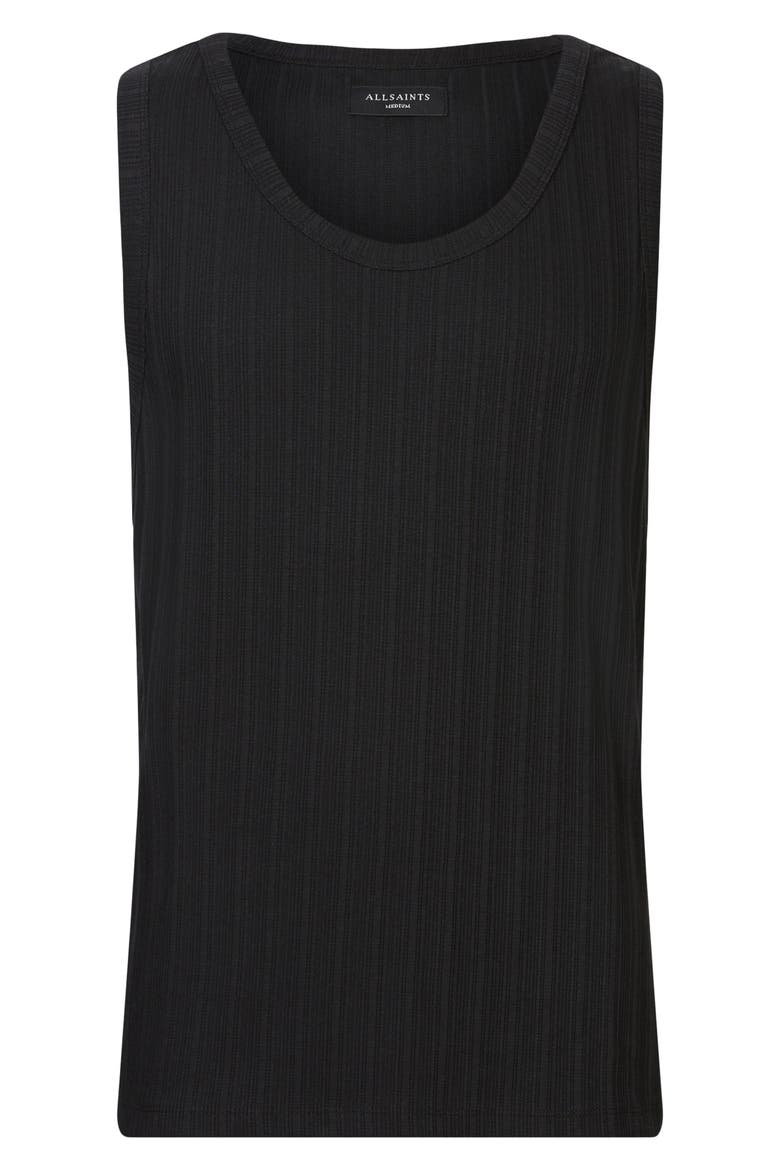 Madison Pointelle Knit Tank, Alternate, color, JET BLACK