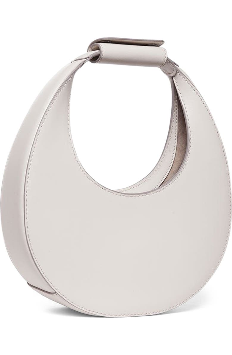 STAUD Mini Moon Leather Bag, Alternate, color, Cream
