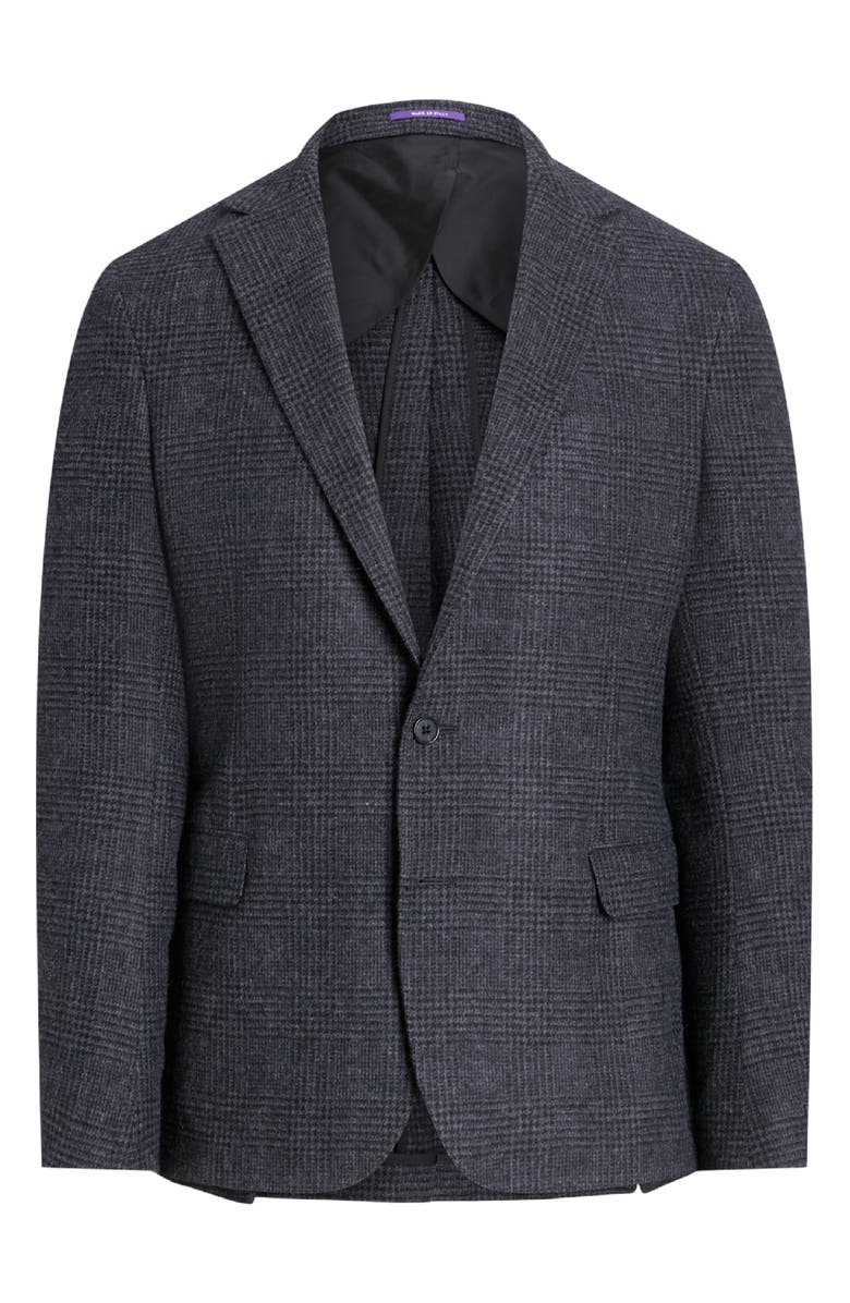 Ralph Lauren Purple Label Hadley Glen Plaid Tailored Wool Jacket, Main, color,