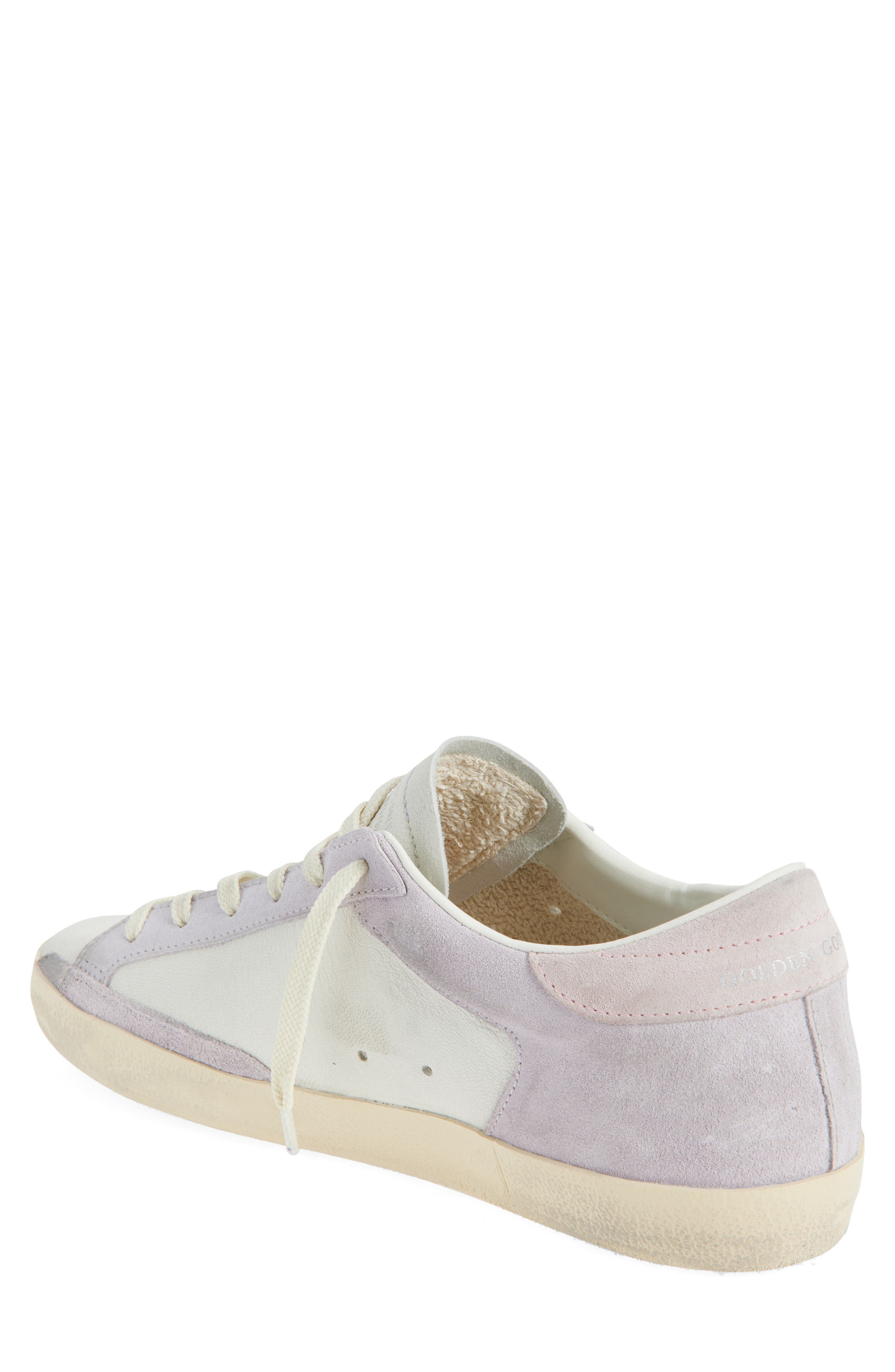 Golden Goose Super-Star Low Top Sneaker, Alternate, color, White/ Lilac/ Light Rose