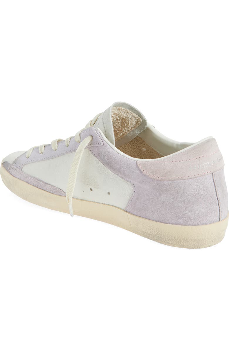 Golden Goose Super-Star Low Top Sneaker, Alternate, color, White/ Lilac/ Light Rose