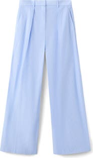 MANGO Pinstripe Wide Leg Pants