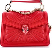 Pre-Owned Bvlgari Serpenti Diamond Blast Shoulder Bag Quilted Leather Mini