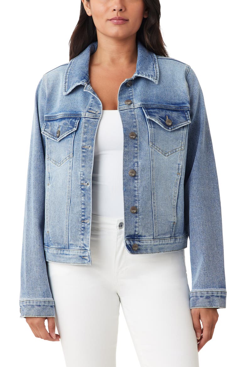 New Forever Crop Denim Jacket, Alternate, color, MARINA