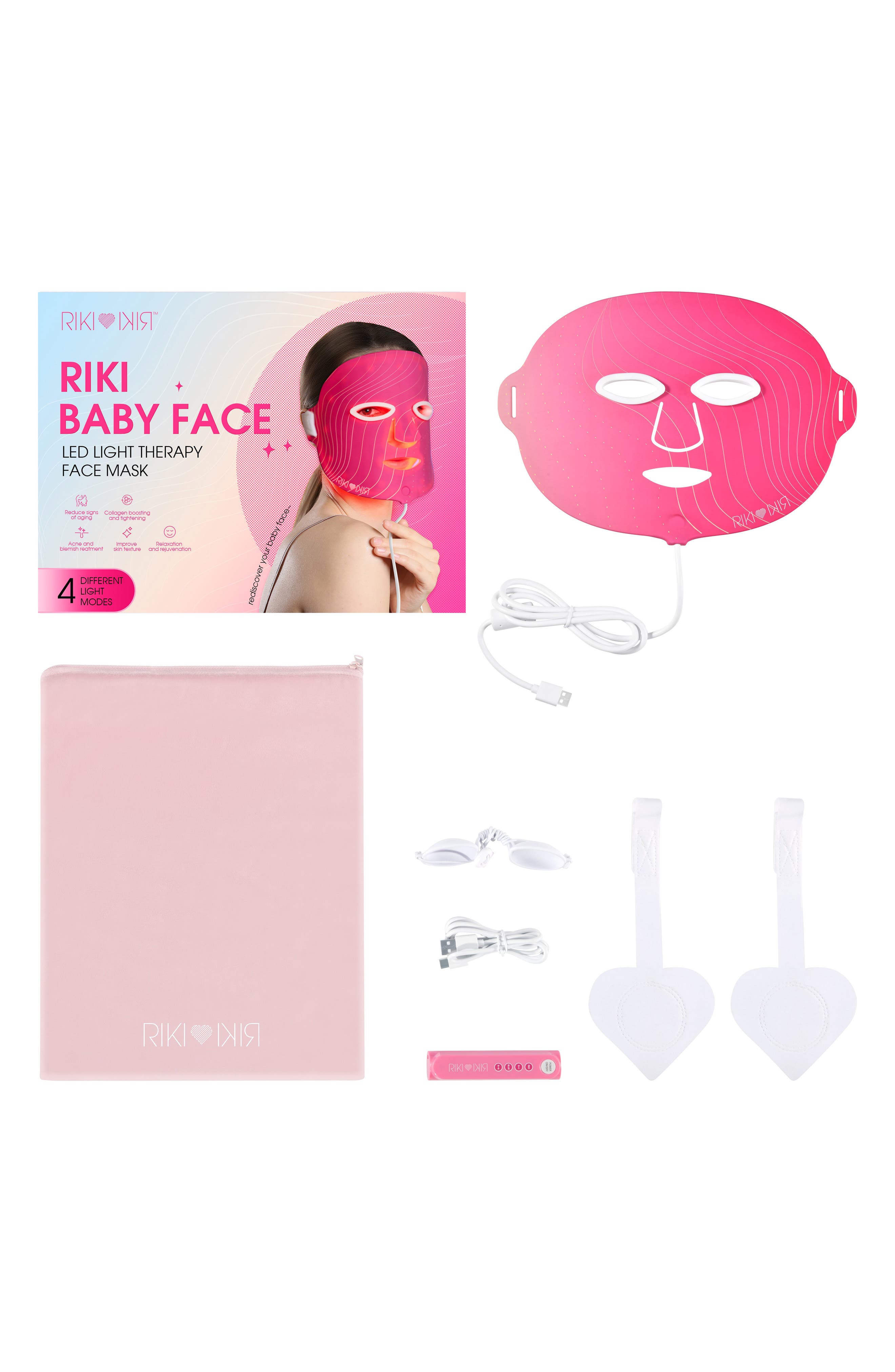 Riki Loves Riki *RIKI Baby Face Skincare LED Mask in Pink