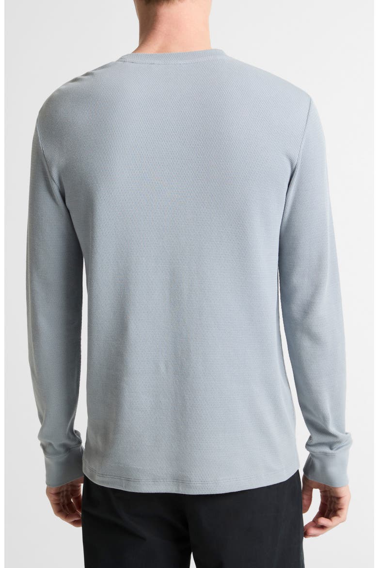 Jacquard Long Sleeve Henley, Alternate, color, STEEL BLUE