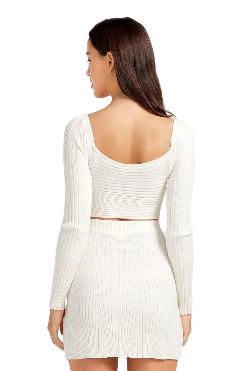 Belle & Bloom Forget Me Not Knit Crop, Alternate, color, Cream