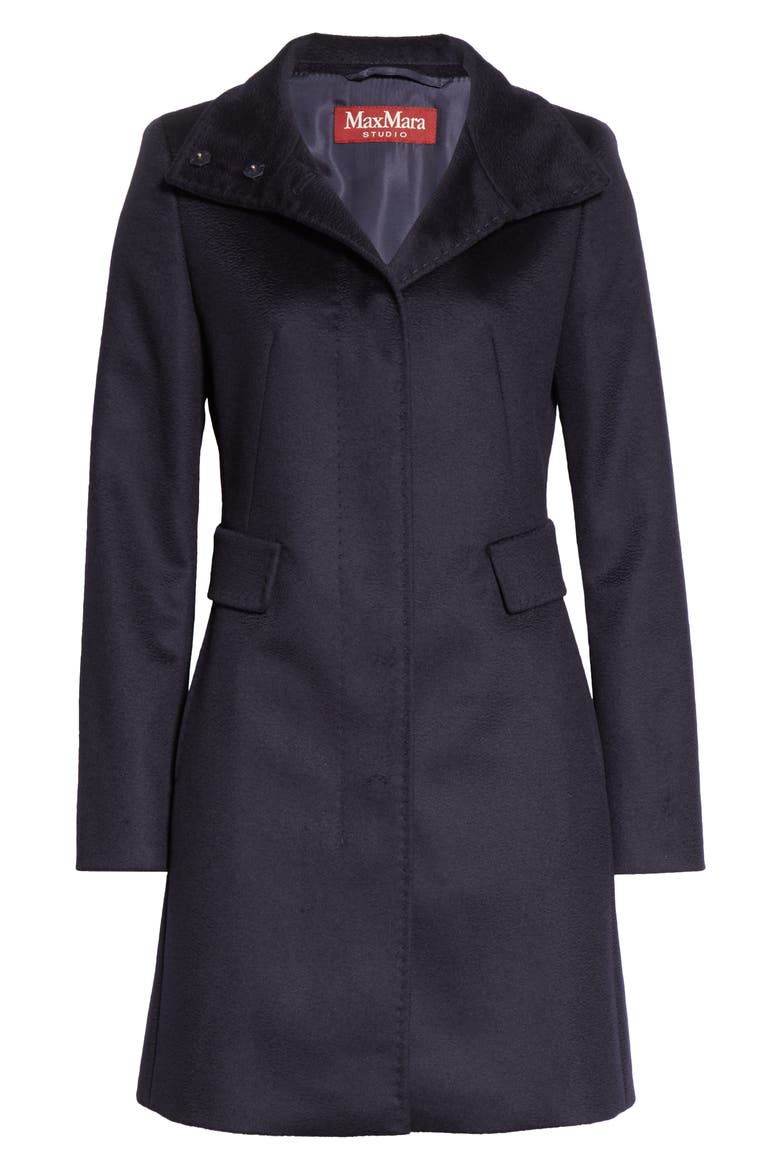 Agnese Wool Coat, Alternate, color, NAVY