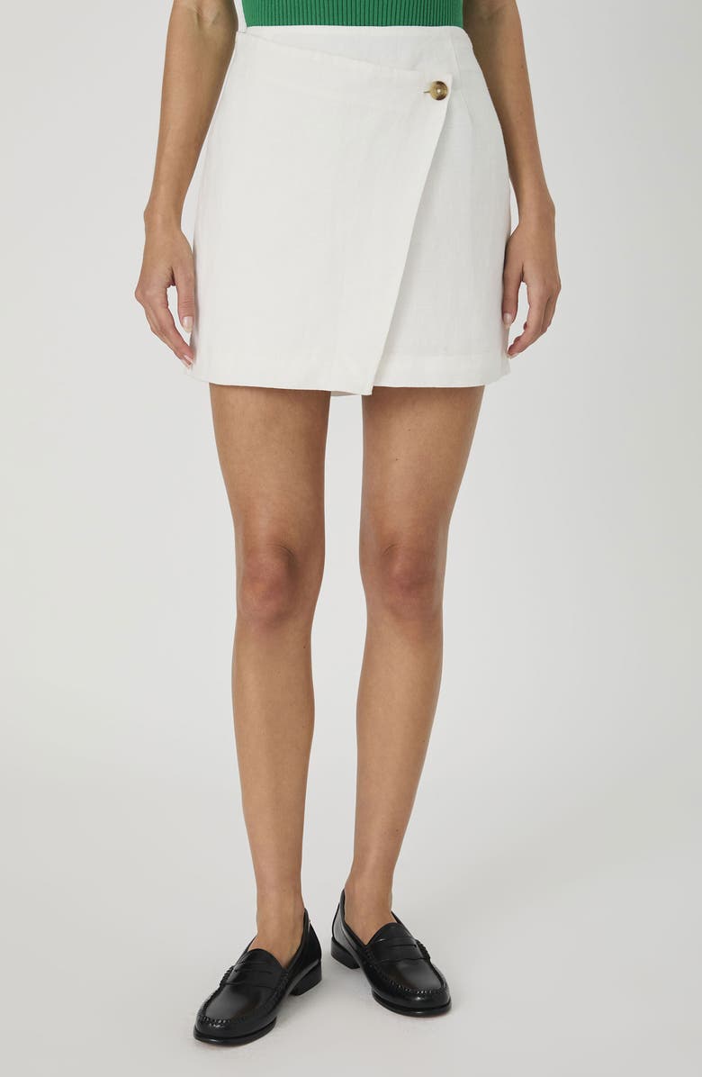French Connection Birdie Wrap Miniskirt, Main, color, Summer White