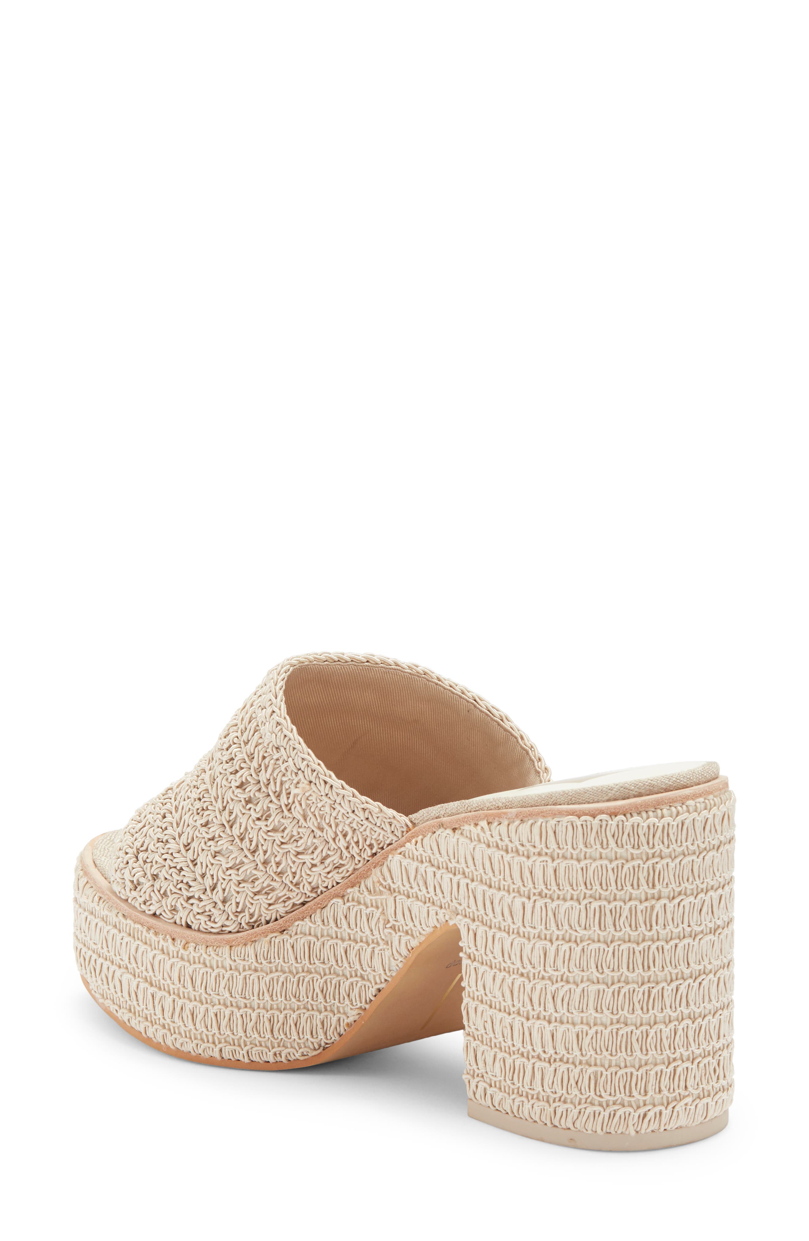 Dolce Vita Ladin Platform Slide Sandal, Alternate, color, Dove Woven