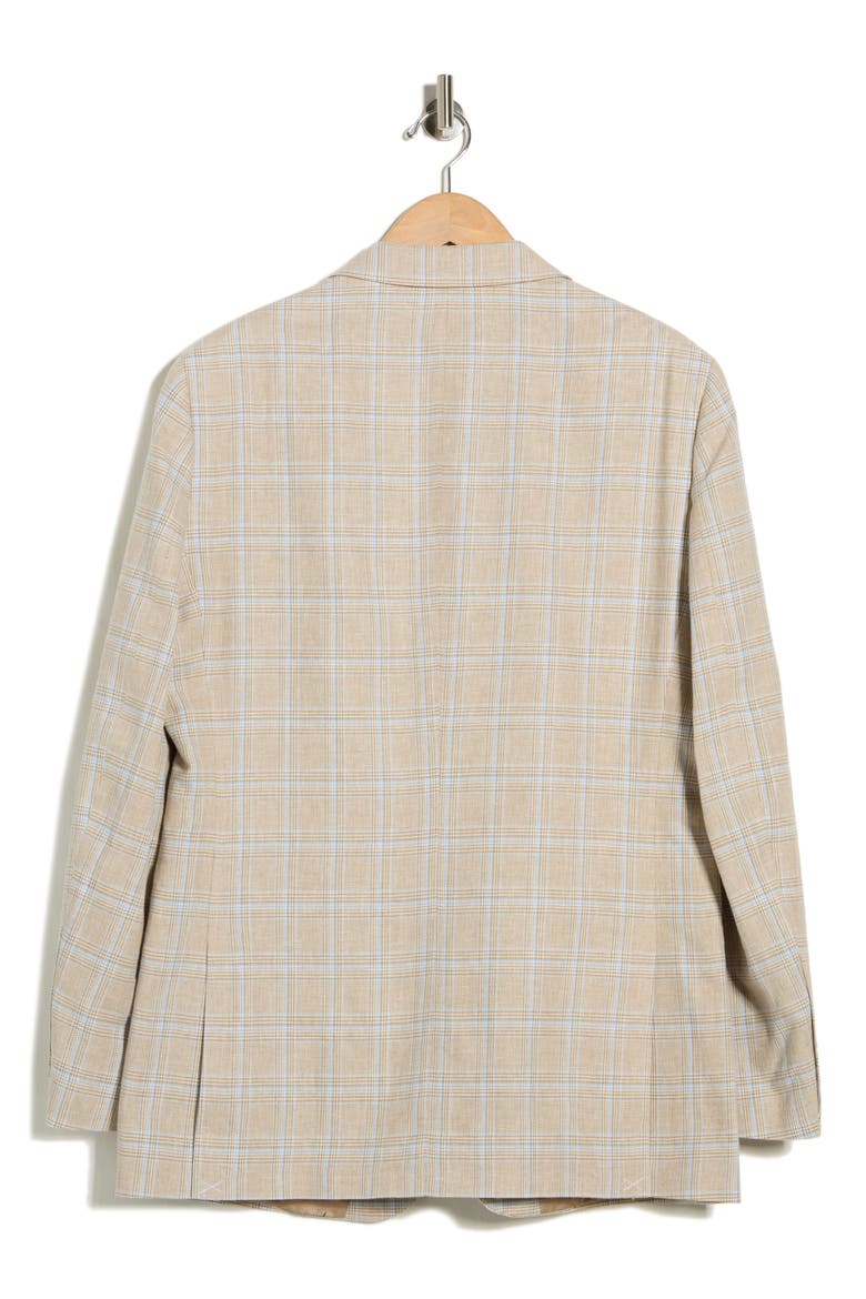 Plaid Cotton & Linen Blend, Alternate, color, TAN