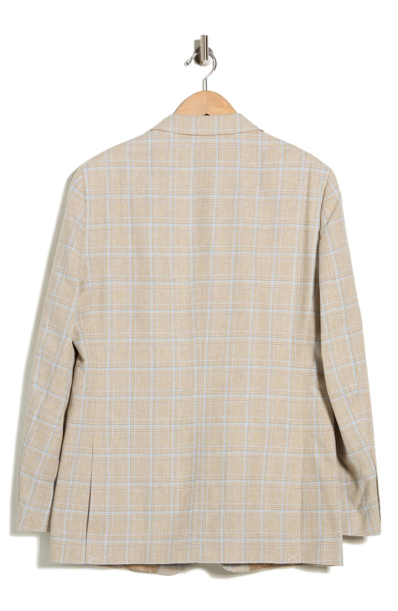 Nautica Plaid Cotton & Linen Blend, Alternate, color, Tan