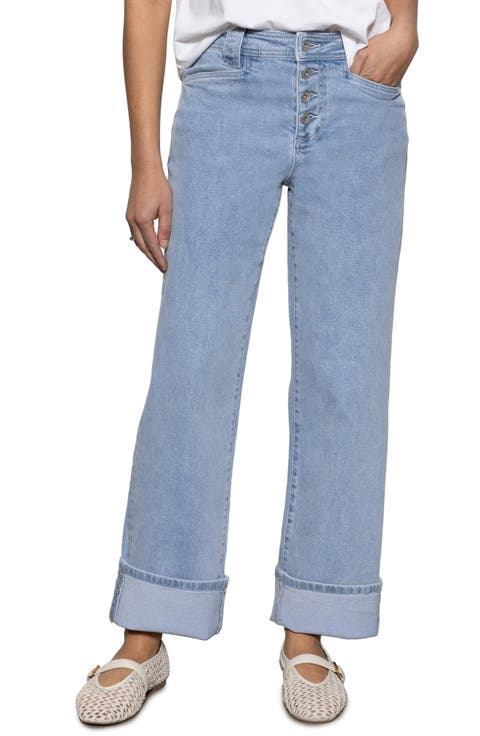 Luna Exposed Button Relaxed Straight Leg Jeans